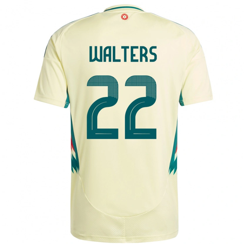 Danxen Herren Wales Georgia Walters #22 Beige Gelb Auswärtstrikot Trikot 24-26 T-Shirt