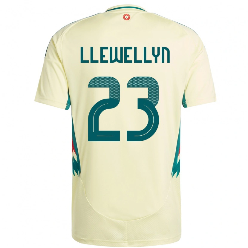 Danxen Herren Wales Ffion Llewellyn #23 Beige Gelb Auswärtstrikot Trikot 24-26 T-Shirt