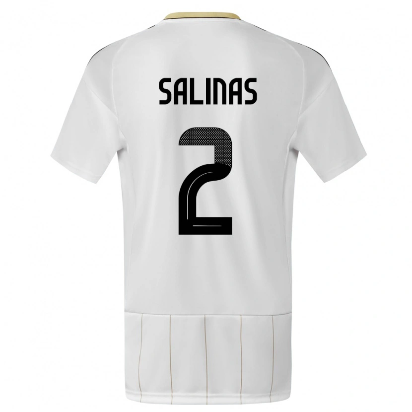Danxen Herren Costa Rica Yostin Salinas #2 Weiß Auswärtstrikot Trikot 24-26 T-Shirt