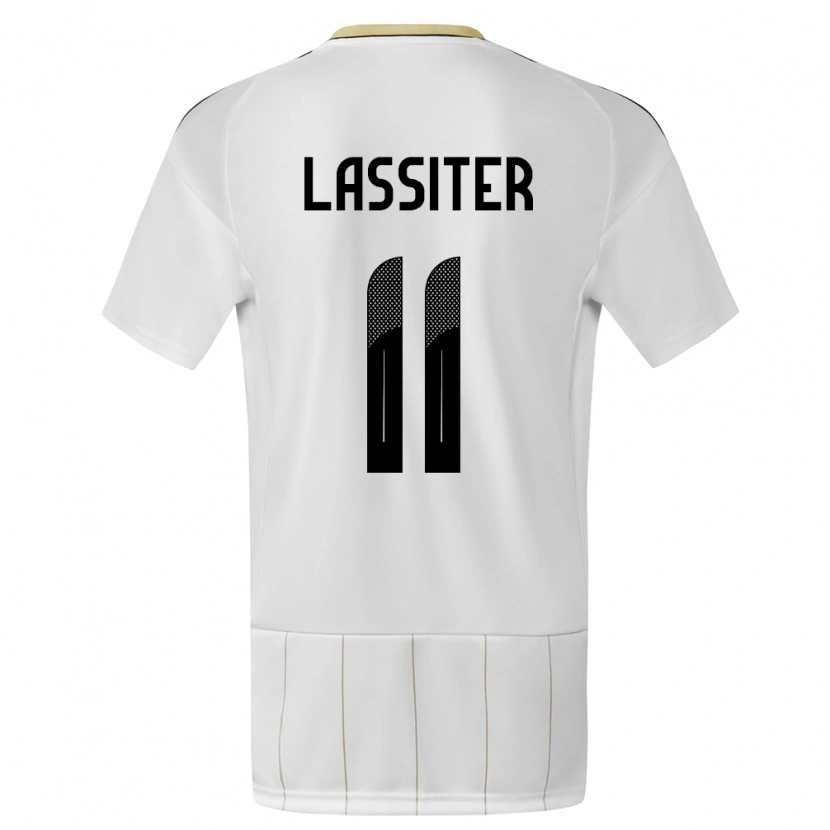Danxen Herren Costa Rica Ariel Lassiter #11 Weiß Auswärtstrikot Trikot 24-26 T-Shirt