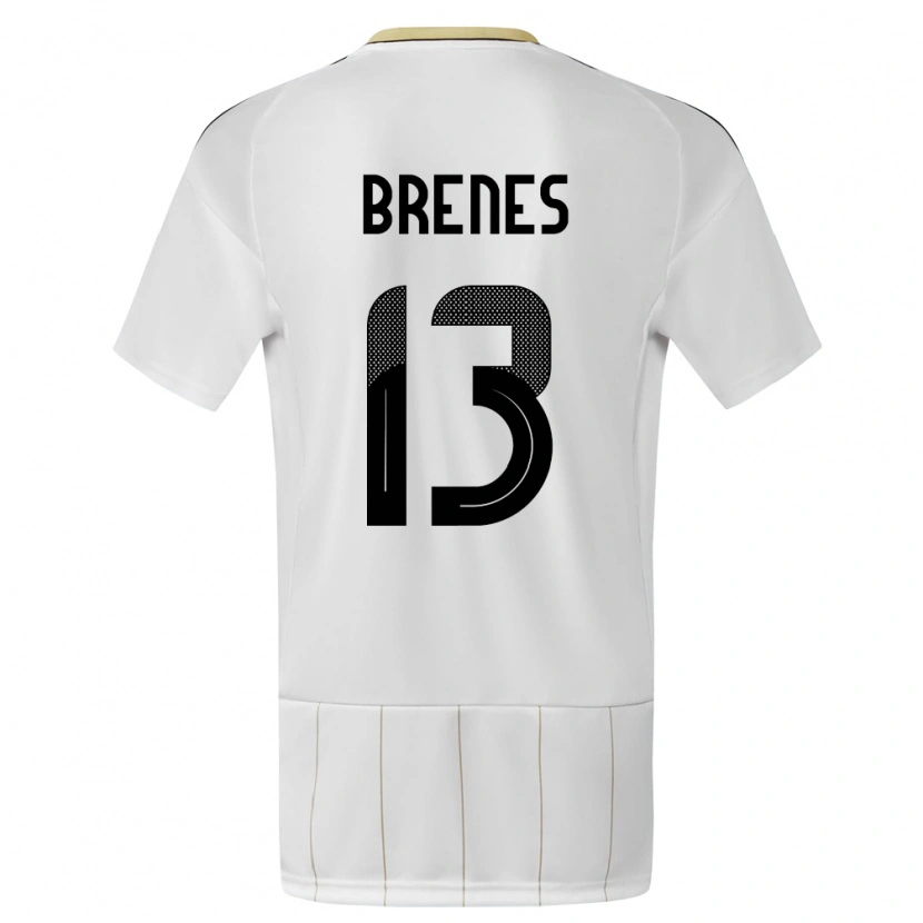 Danxen Herren Costa Rica Jefferson Brenes #13 Weiß Auswärtstrikot Trikot 24-26 T-Shirt