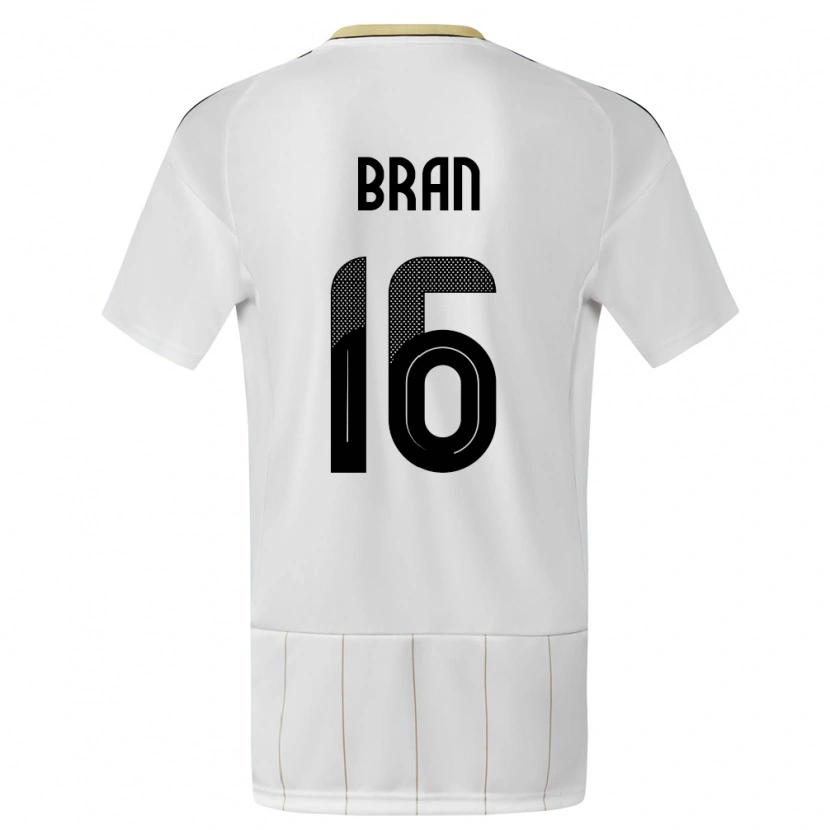 Danxen Herren Costa Rica Alejandro Bran #16 Weiß Auswärtstrikot Trikot 24-26 T-Shirt