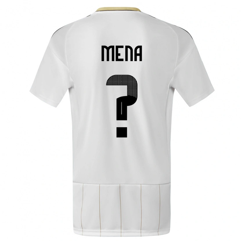 Danxen Herren Costa Rica Marko Mena #0 Weiß Auswärtstrikot Trikot 24-26 T-Shirt