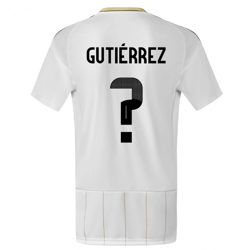 Danxen Herren Costa Rica Matías Gutiérrez #0 Weiß Auswärtstrikot Trikot 24-26 T-Shirt