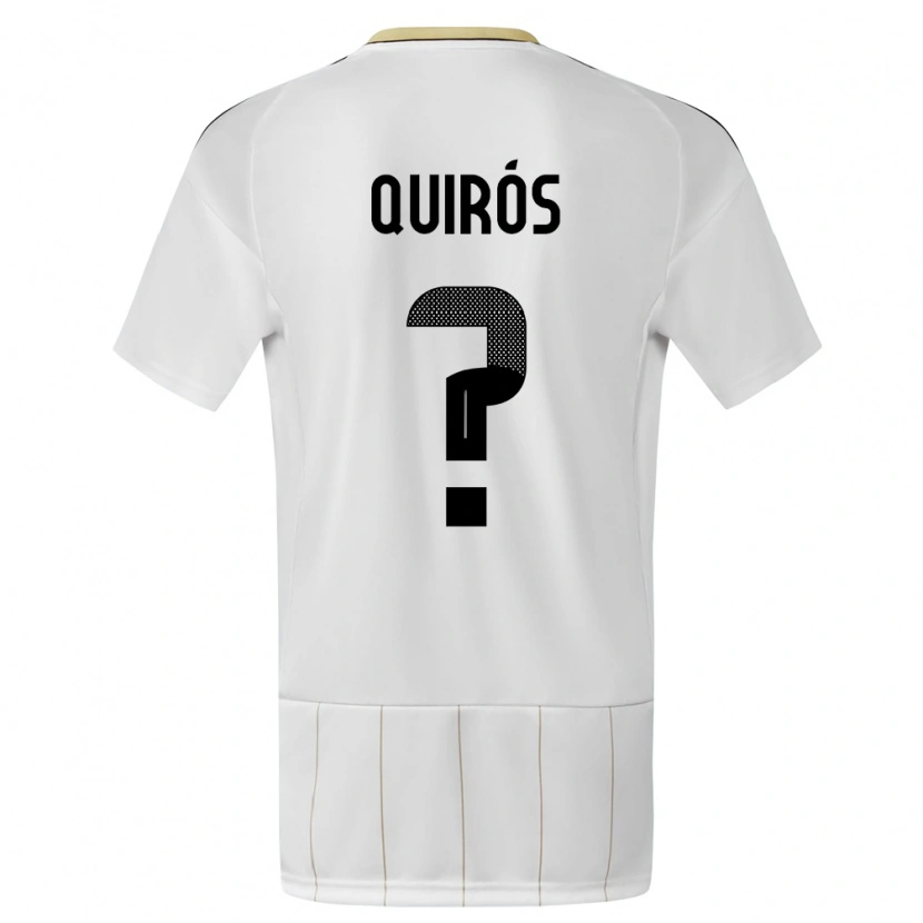 Danxen Herren Costa Rica Santiago Quirós #0 Weiß Auswärtstrikot Trikot 24-26 T-Shirt