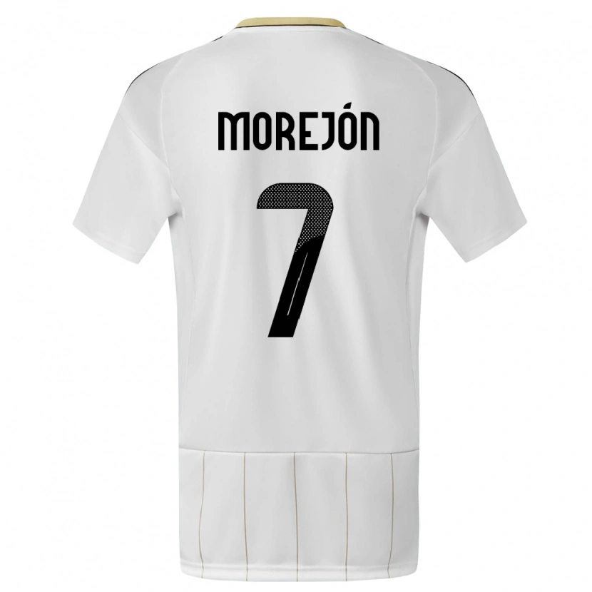 Danxen Herren Costa Rica Jorge Morejón #7 Weiß Auswärtstrikot Trikot 24-26 T-Shirt