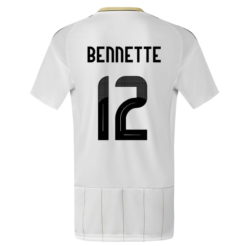 Danxen Herren Costa Rica Nick Bennette #12 Weiß Auswärtstrikot Trikot 24-26 T-Shirt