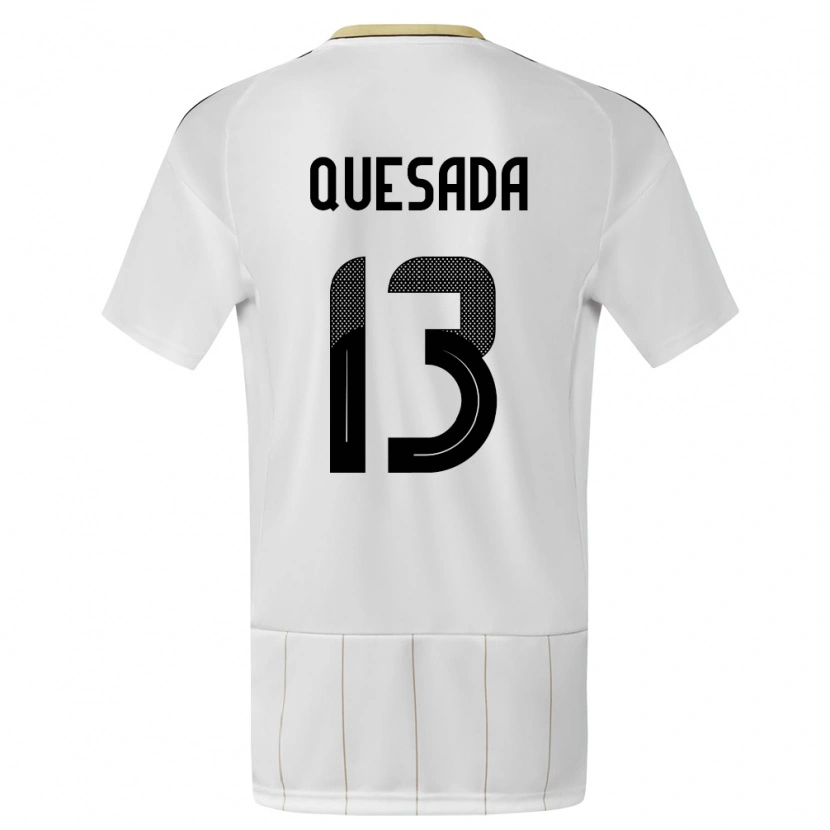 Danxen Herren Costa Rica Sebastián Quesada #13 Weiß Auswärtstrikot Trikot 24-26 T-Shirt