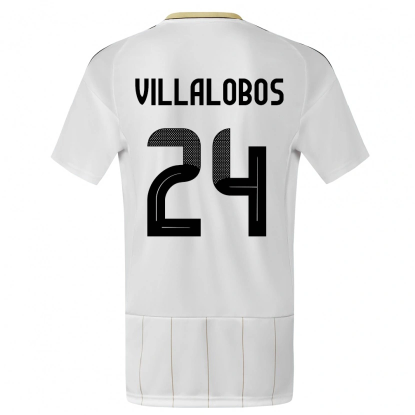 Danxen Herren Costa Rica Anthuan Villalobos #24 Weiß Auswärtstrikot Trikot 24-26 T-Shirt