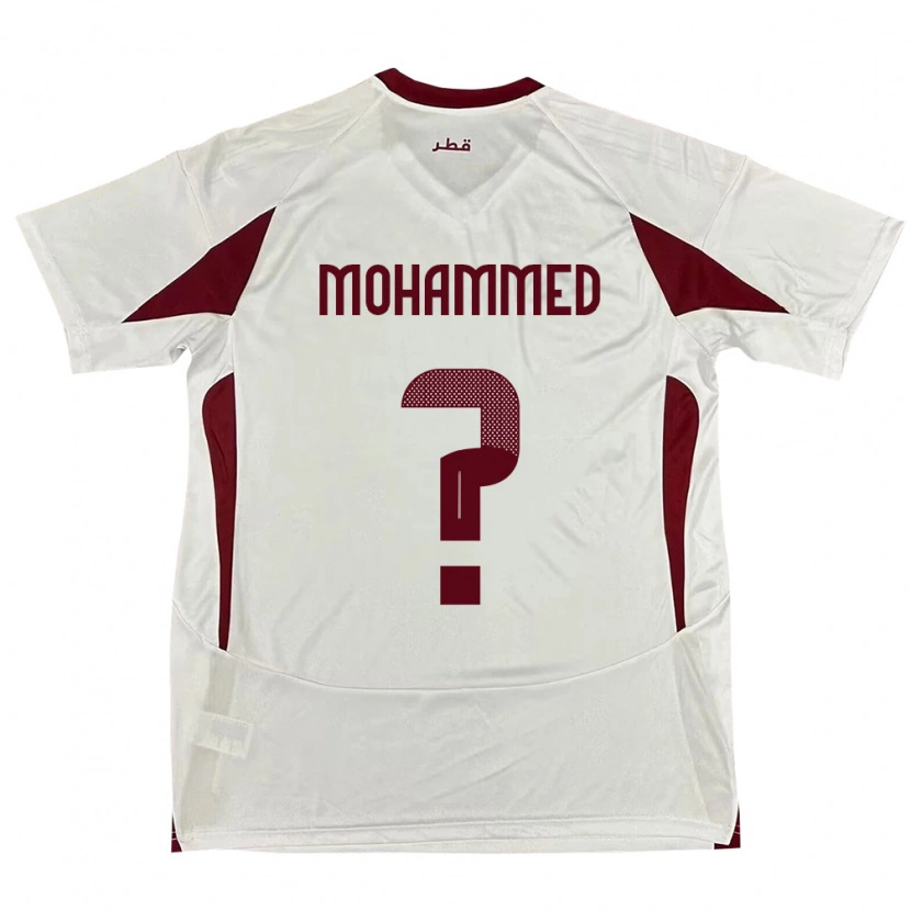 Danxen Herren Katar Bakri Mohammed #0 Weiß Auswärtstrikot Trikot 24-26 T-Shirt