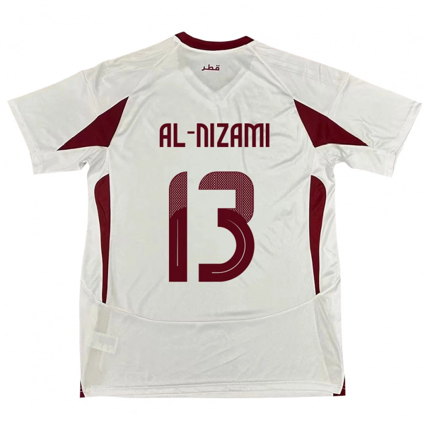 Danxen Herren Katar Yousef Mohammad Al-Nizami #13 Weiß Auswärtstrikot Trikot 24-26 T-Shirt