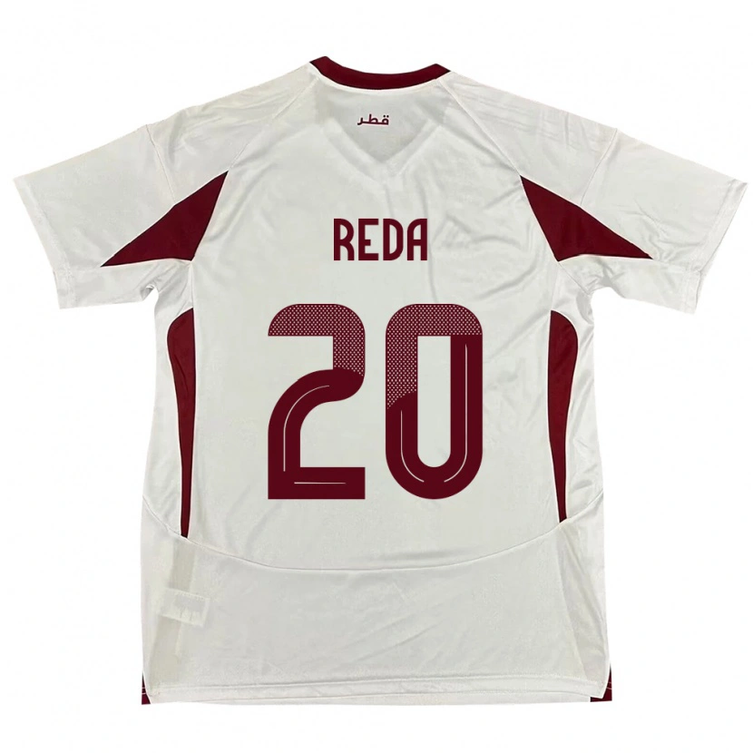 Danxen Herren Katar Salem Reda #20 Weiß Auswärtstrikot Trikot 24-26 T-Shirt