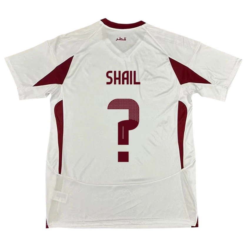 Danxen Herren Katar Ahmad Shail #0 Weiß Auswärtstrikot Trikot 24-26 T-Shirt