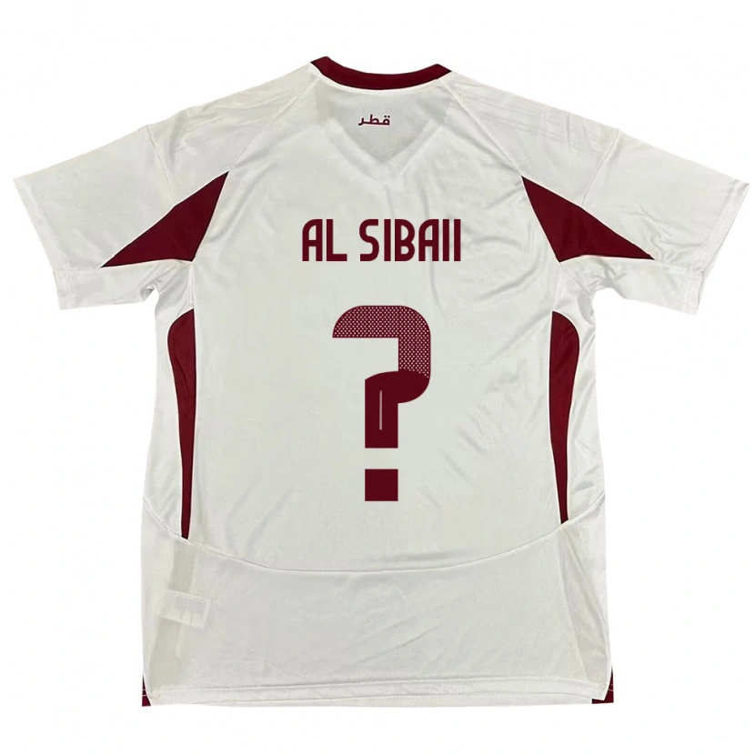 Danxen Herren Katar Ahmad Al Sibaii #0 Weiß Auswärtstrikot Trikot 24-26 T-Shirt