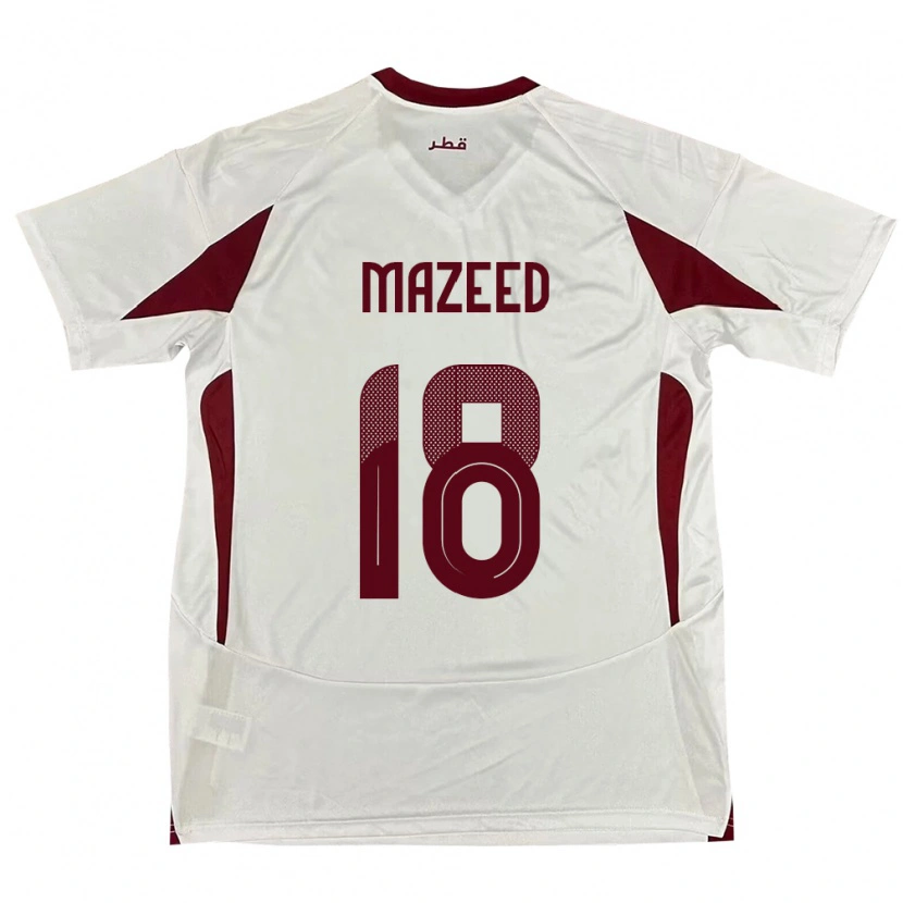 Danxen Herren Katar Khalid Muneer Ali #18 Weiß Auswärtstrikot Trikot 24-26 T-Shirt