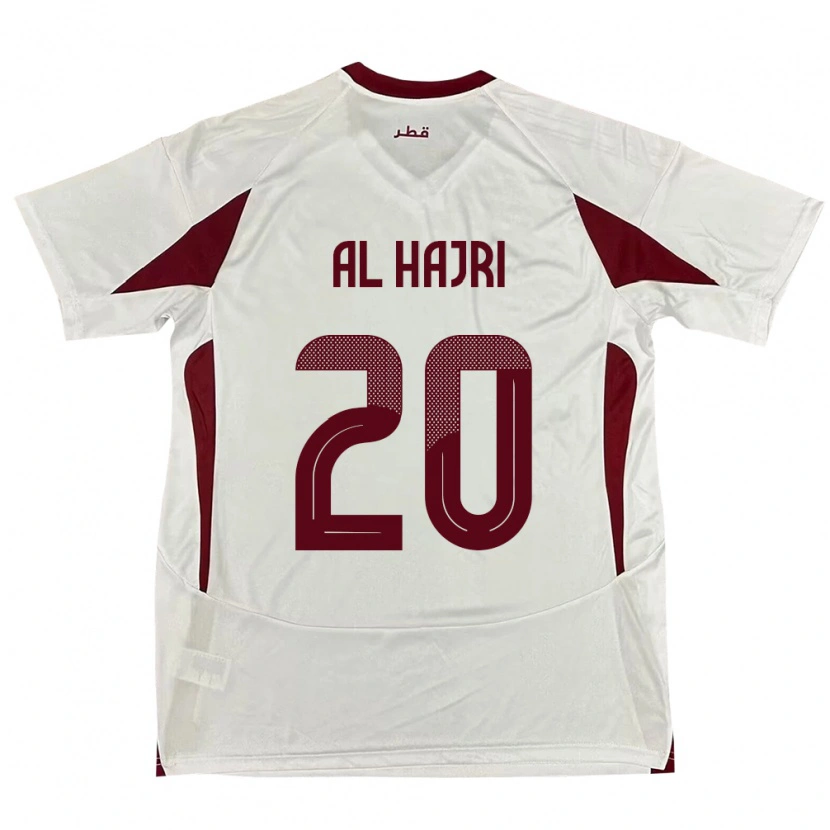 Danxen Herren Katar Salem Al Hajri #20 Weiß Auswärtstrikot Trikot 24-26 T-Shirt