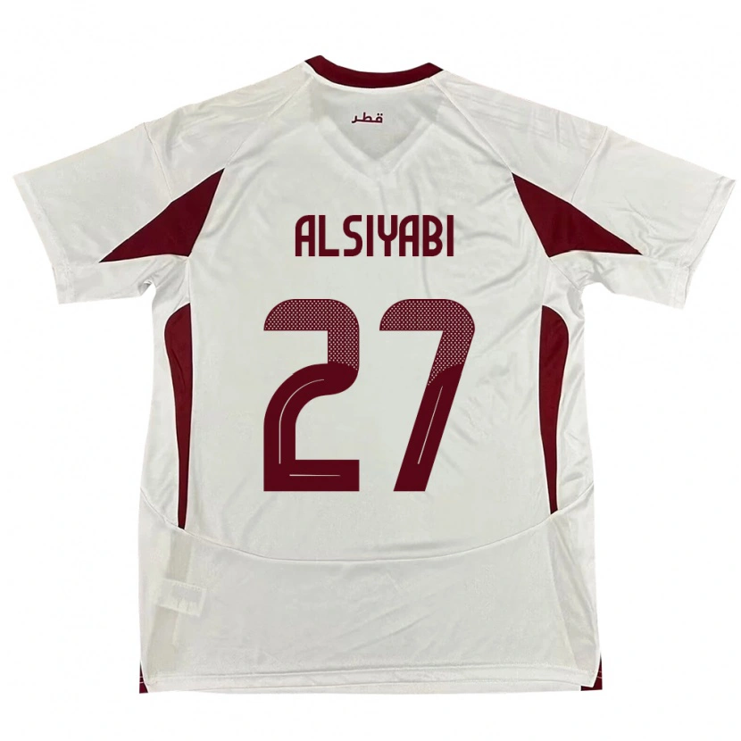 Danxen Herren Katar Nasra Alsiyabi #27 Weiß Auswärtstrikot Trikot 24-26 T-Shirt