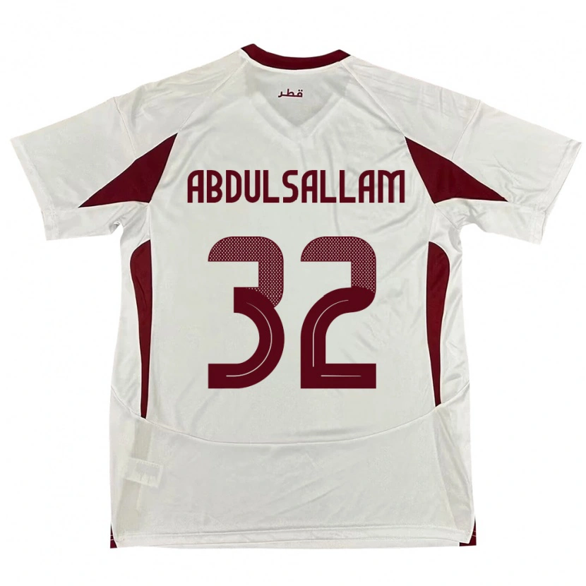 Danxen Herren Katar Jassem Gaber Abdulsallam #32 Weiß Auswärtstrikot Trikot 24-26 T-Shirt
