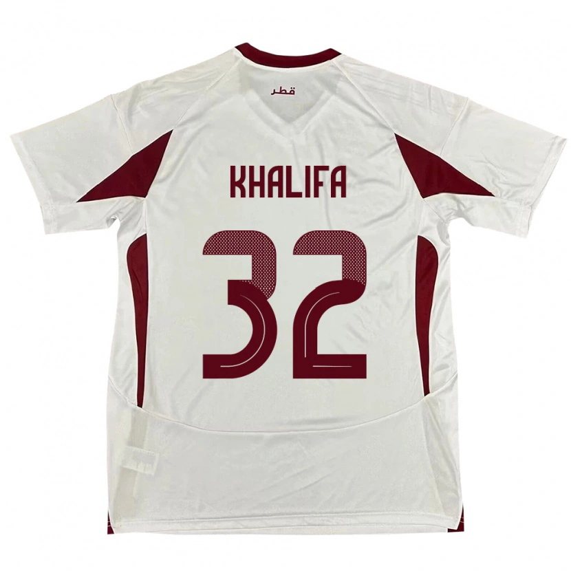 Danxen Herren Katar Duana Khalifa #32 Weiß Auswärtstrikot Trikot 24-26 T-Shirt