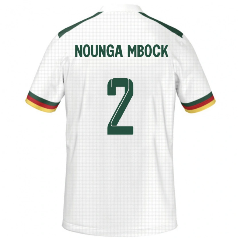 Danxen Herren Kamerun Eiffrel Hernandez Nounga Mbock #2 Weiß Auswärtstrikot Trikot 24-26 T-Shirt