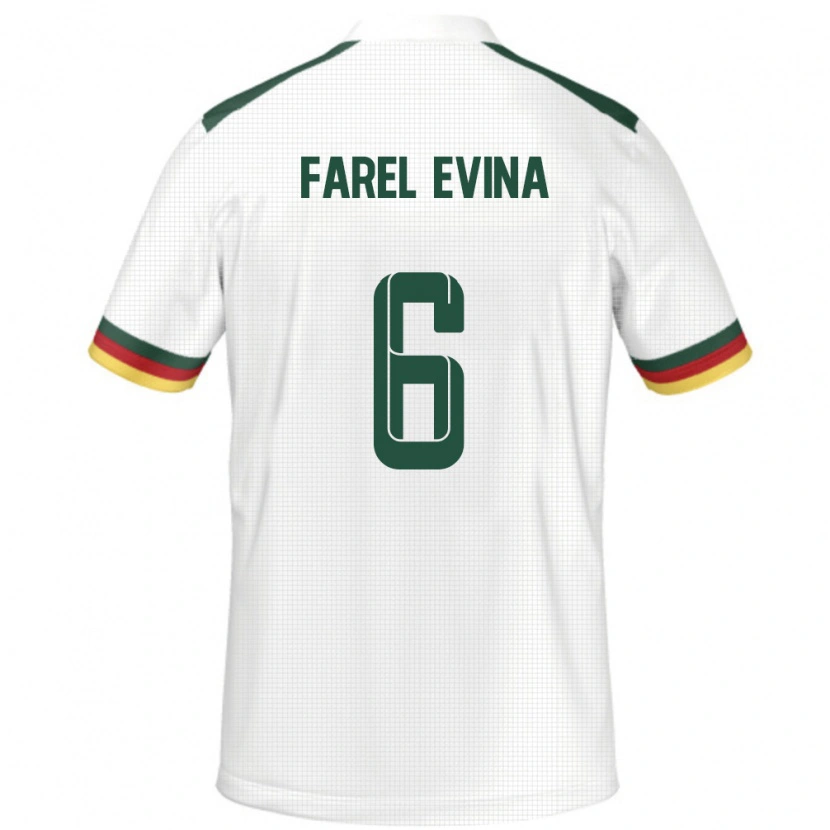 Danxen Herren Kamerun Sony Farel Evina #6 Weiß Auswärtstrikot Trikot 24-26 T-Shirt