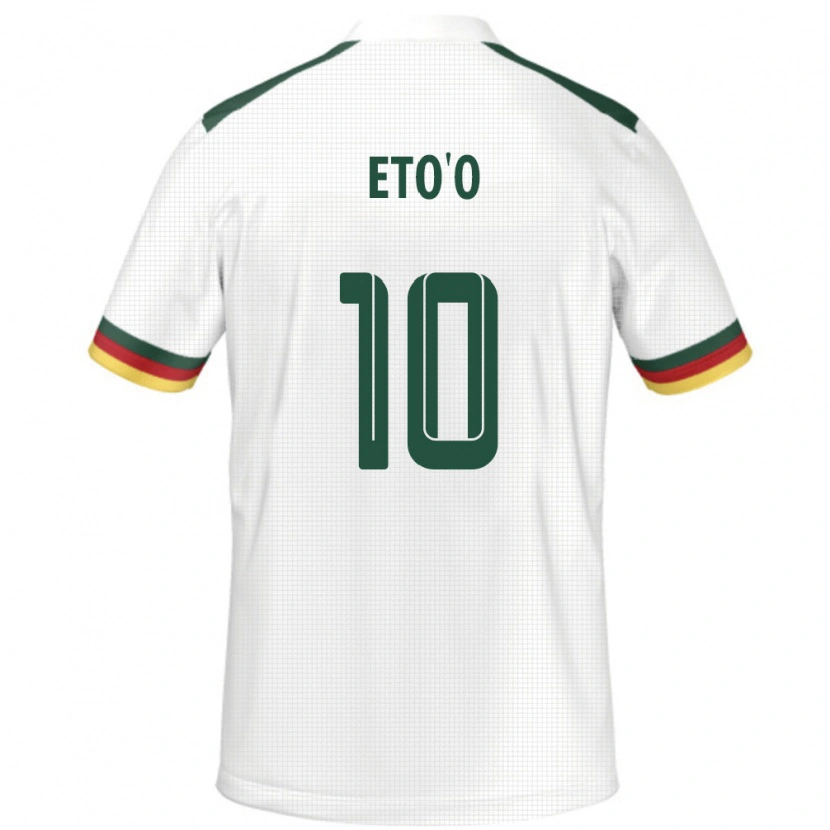 Danxen Herren Kamerun Etienne Eto'o #10 Weiß Auswärtstrikot Trikot 24-26 T-Shirt
