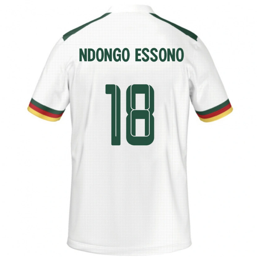 Danxen Herren Kamerun Rodrigue Dipanda Ndongo Essono #18 Weiß Auswärtstrikot Trikot 24-26 T-Shirt