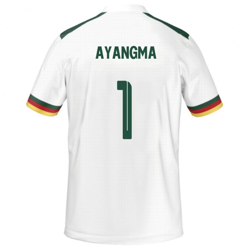 Danxen Herren Kamerun Pauline Ayangma #1 Weiß Auswärtstrikot Trikot 24-26 T-Shirt