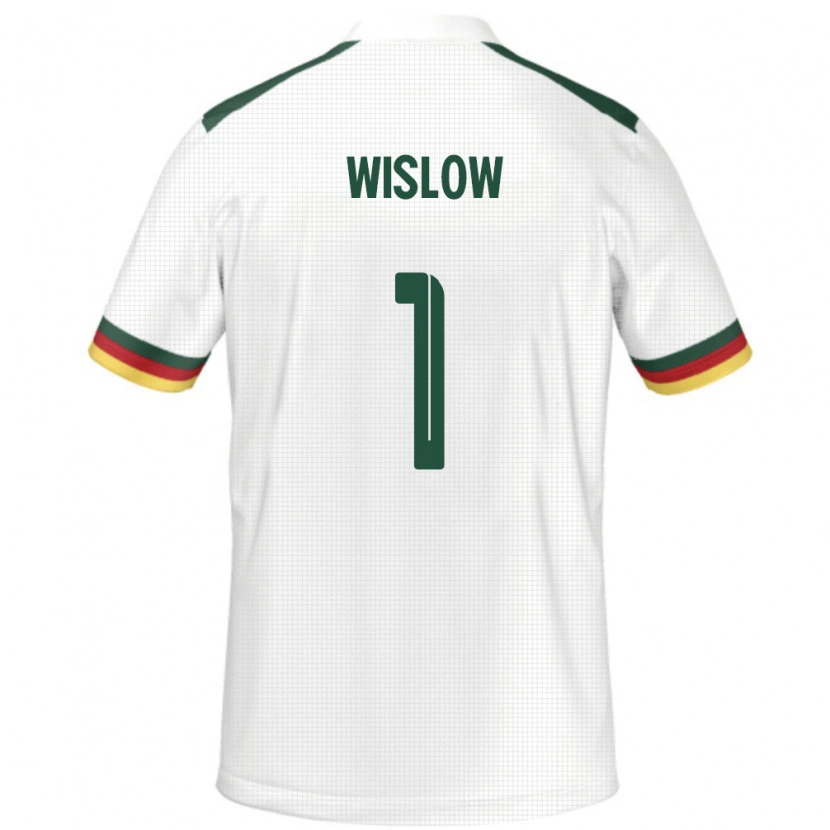 Danxen Herren Kamerun Hecube Wislow #1 Weiß Auswärtstrikot Trikot 24-26 T-Shirt