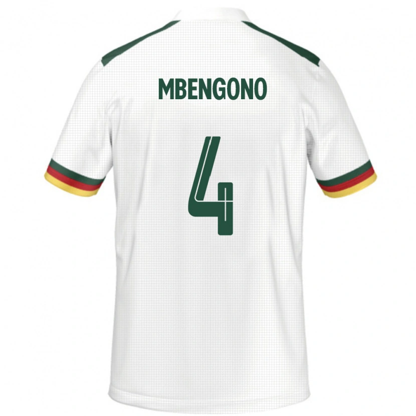 Danxen Herren Kamerun Catherine Mbengono #4 Weiß Auswärtstrikot Trikot 24-26 T-Shirt