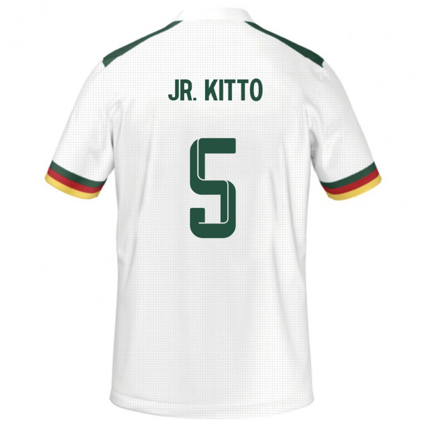 Danxen Herren Kamerun Samuel Junior Kotto #5 Weiß Auswärtstrikot Trikot 24-26 T-Shirt