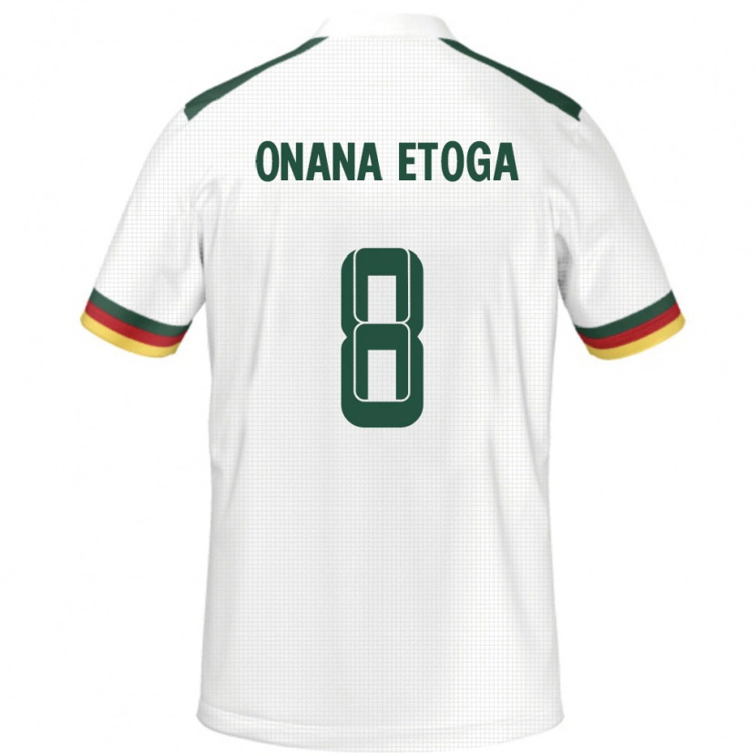 Danxen Herren Kamerun Loic Onana Etoga #8 Weiß Auswärtstrikot Trikot 24-26 T-Shirt