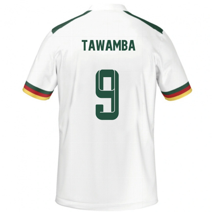 Danxen Herren Kamerun Leandre Tawamba #9 Weiß Auswärtstrikot Trikot 24-26 T-Shirt