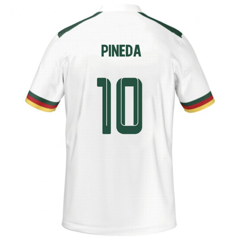 Danxen Herren Kamerun Etienne Eto O Pineda #10 Weiß Auswärtstrikot Trikot 24-26 T-Shirt