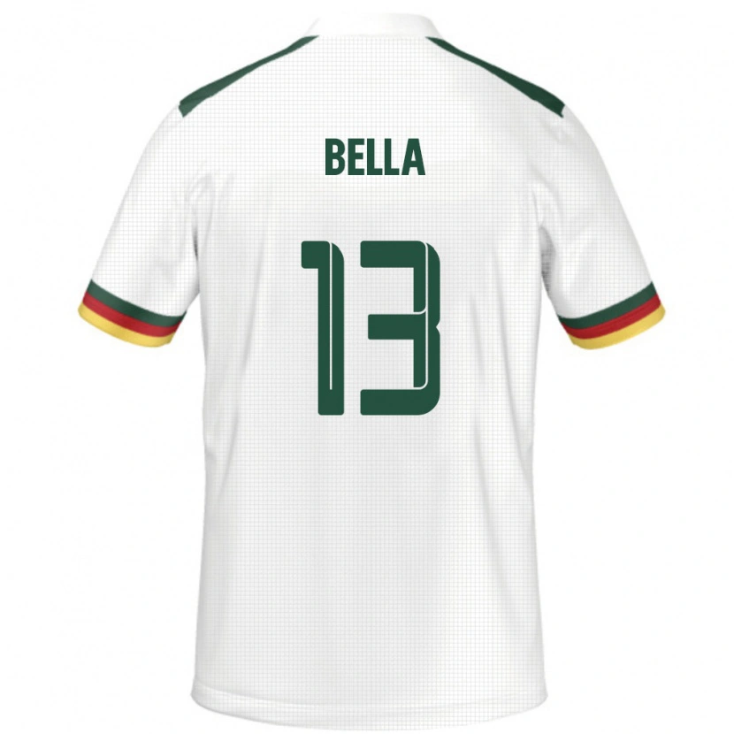 Danxen Herren Kamerun Rose Bella #13 Weiß Auswärtstrikot Trikot 24-26 T-Shirt