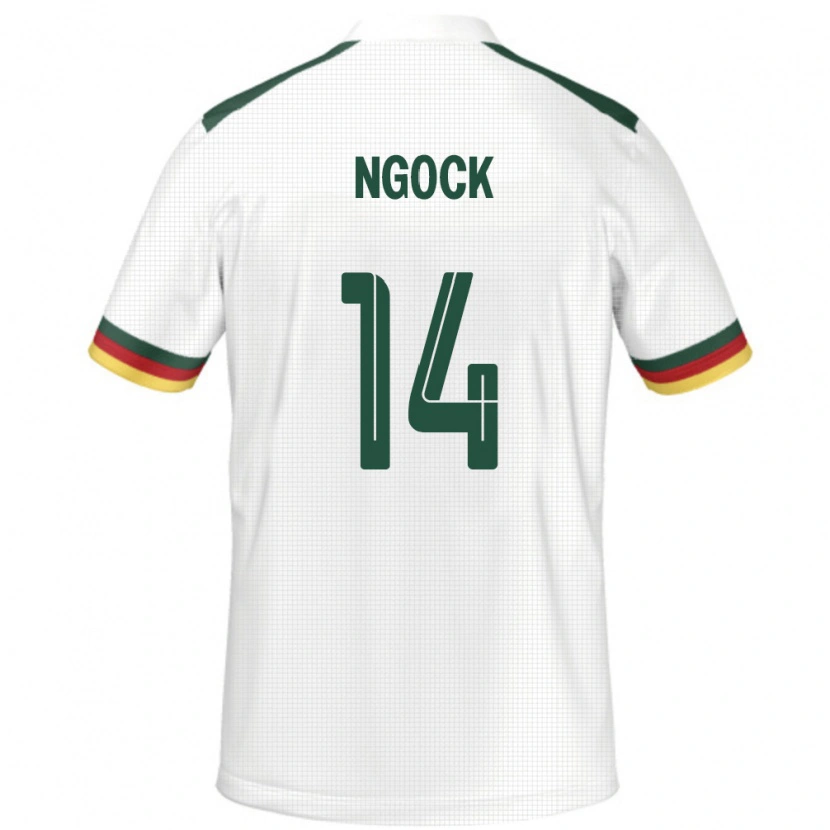Danxen Herren Kamerun Monique Ngock #14 Weiß Auswärtstrikot Trikot 24-26 T-Shirt
