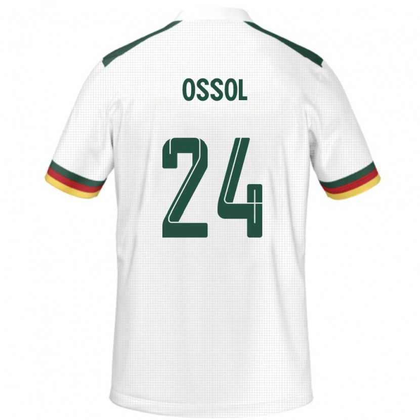 Danxen Herren Kamerun Kevine Ossol #24 Weiß Auswärtstrikot Trikot 24-26 T-Shirt