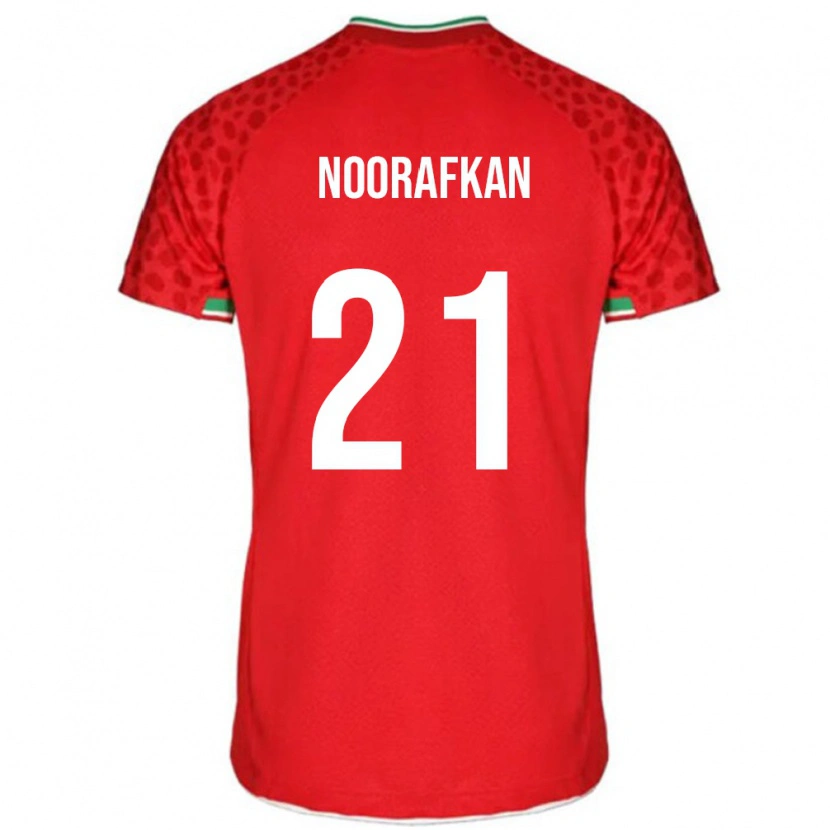 Danxen Herren Iran Omid Noorafkan #21 Rot Auswärtstrikot Trikot 24-26 T-Shirt