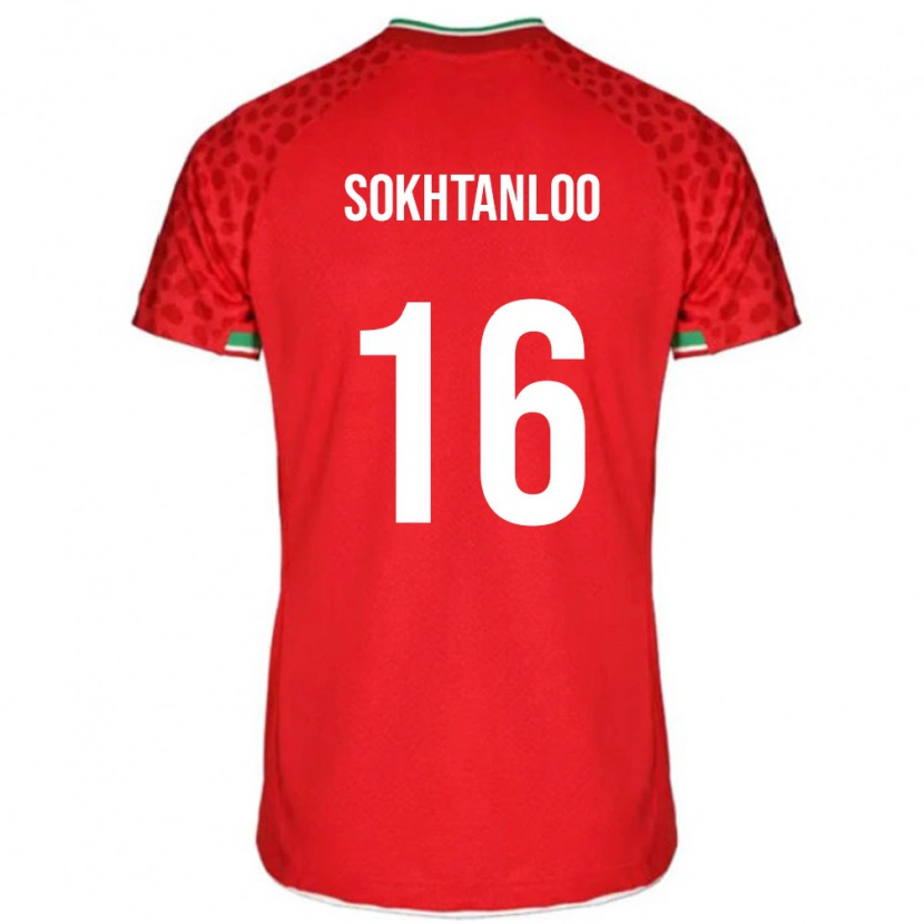 Danxen Herren Iran Abolfazl Sokhtanloo #16 Rot Auswärtstrikot Trikot 24-26 T-Shirt