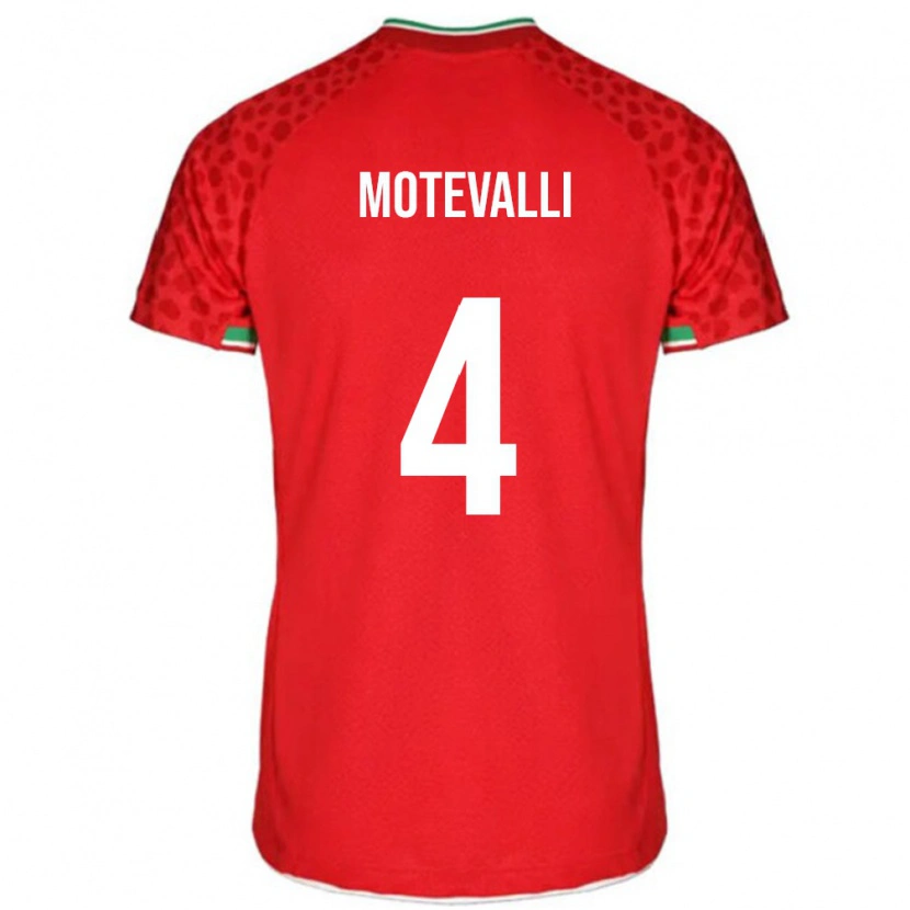 Danxen Herren Iran Melika Motevalli #4 Rot Auswärtstrikot Trikot 24-26 T-Shirt