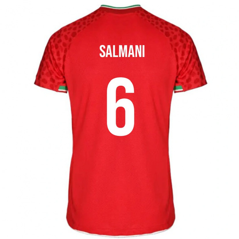 Danxen Herren Iran Yasin Salmani #6 Rot Auswärtstrikot Trikot 24-26 T-Shirt