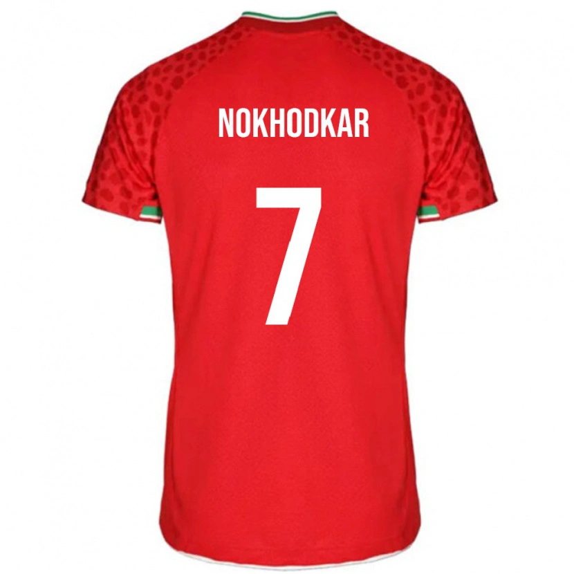 Danxen Herren Iran Hossein Nokhodkar #7 Rot Auswärtstrikot Trikot 24-26 T-Shirt