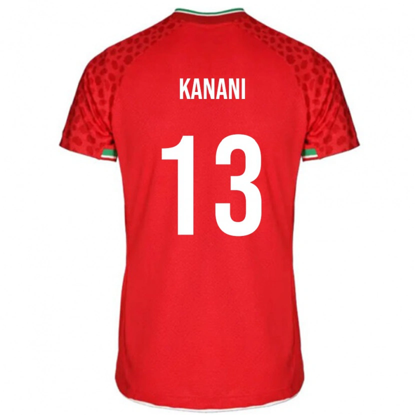 Danxen Herren Iran Hossein Kanani #13 Rot Auswärtstrikot Trikot 24-26 T-Shirt