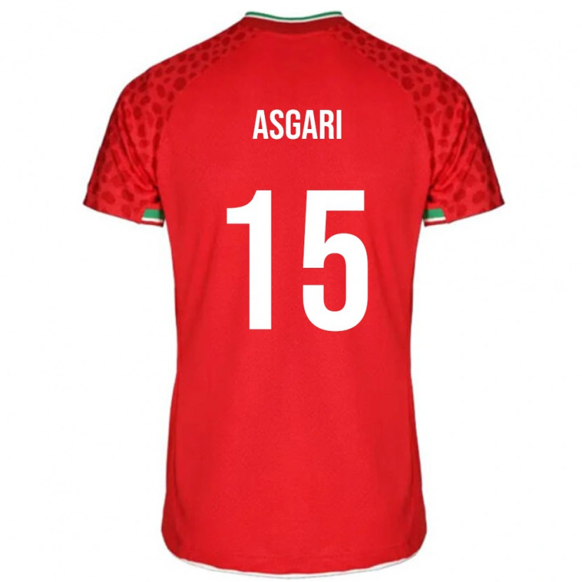 Danxen Herren Iran Mohammad Asgari #15 Rot Auswärtstrikot Trikot 24-26 T-Shirt