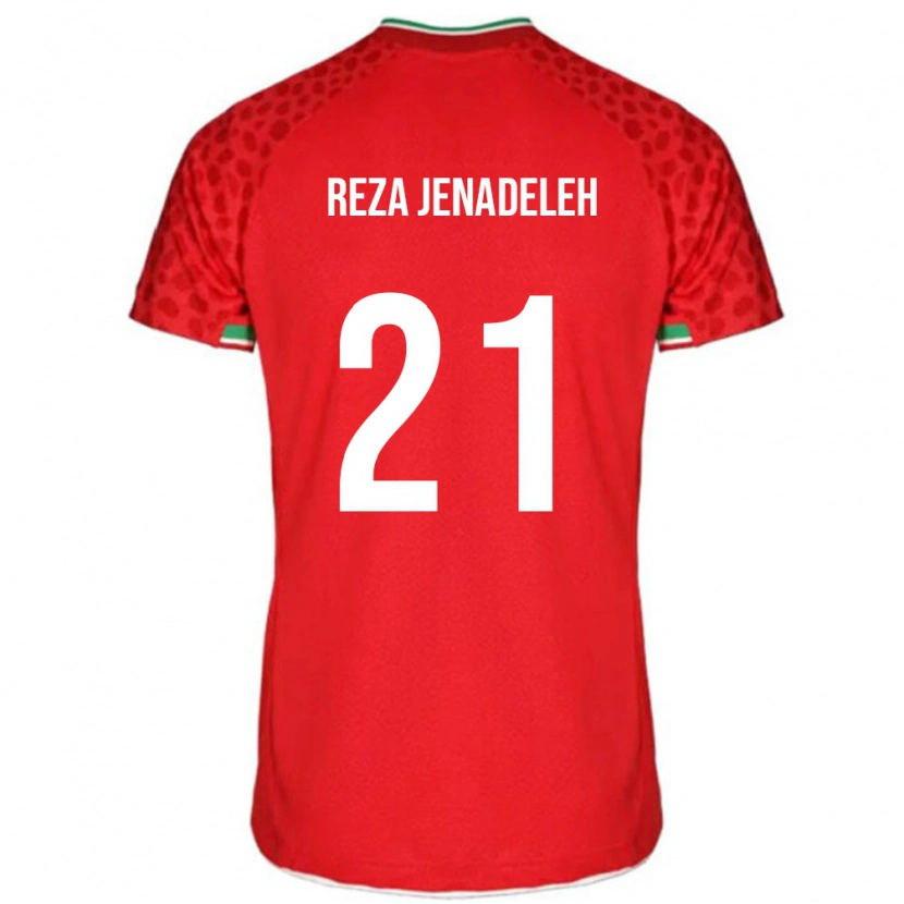 Danxen Herren Iran Ahmad Reza Jenadeleh #21 Rot Auswärtstrikot Trikot 24-26 T-Shirt