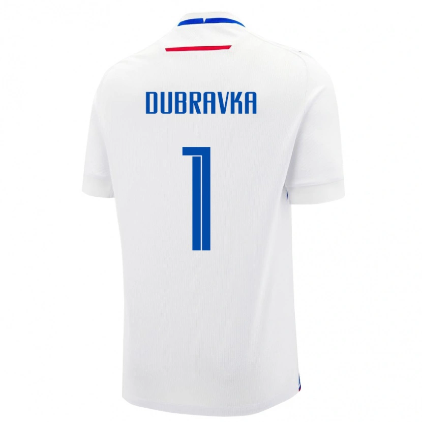 Danxen Herren Slowakei Martin Dúbravka #1 Weiß Auswärtstrikot Trikot 24-26 T-Shirt