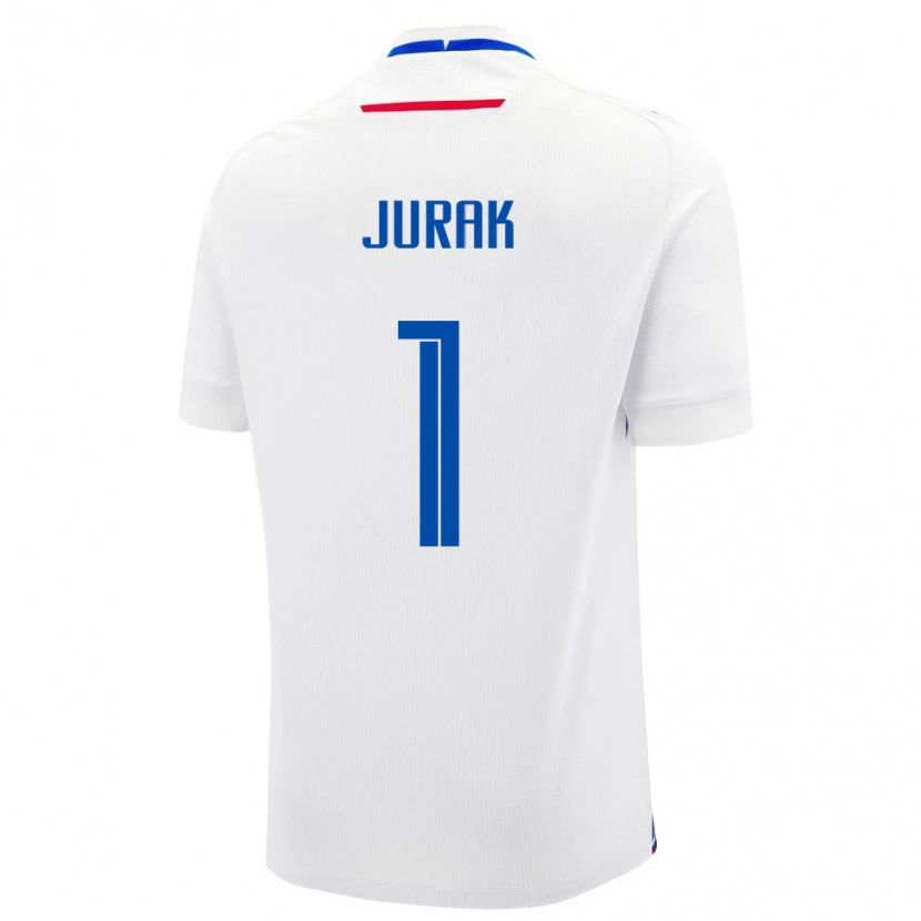 Danxen Herren Slowakei Marek Jurak #1 Weiß Auswärtstrikot Trikot 24-26 T-Shirt