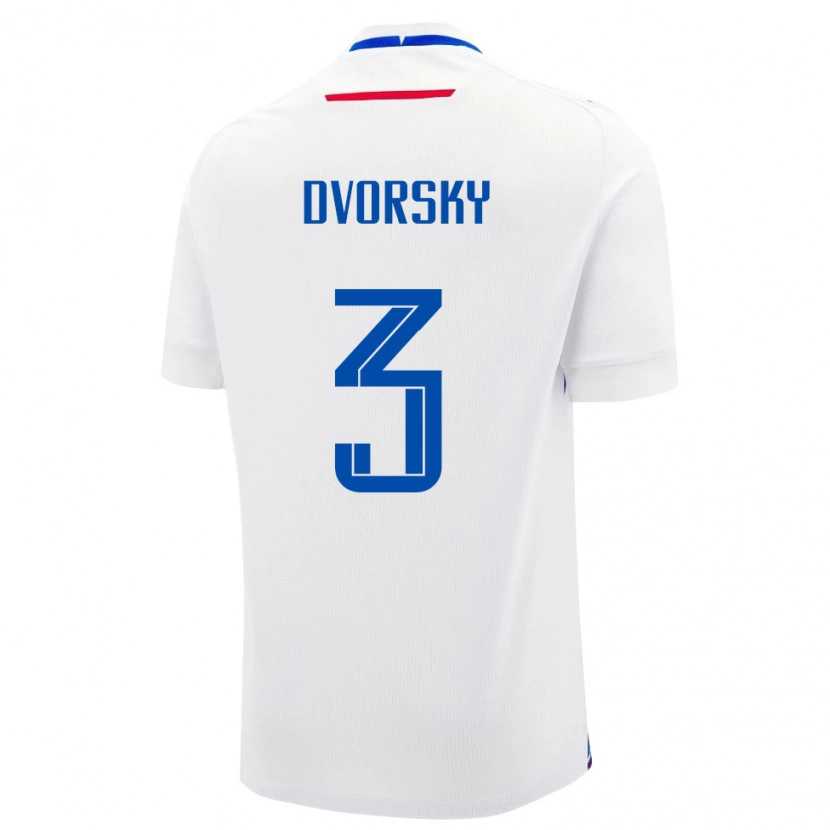 Danxen Herren Slowakei Lukas Dvorsky #3 Weiß Auswärtstrikot Trikot 24-26 T-Shirt