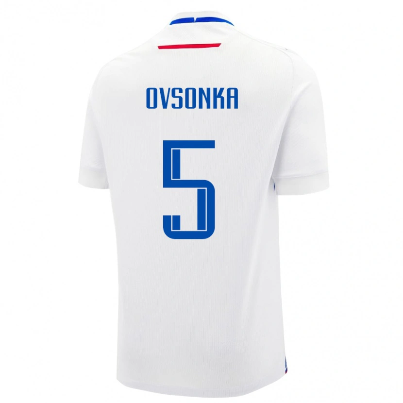 Danxen Herren Slowakei David Ovsonka #5 Weiß Auswärtstrikot Trikot 24-26 T-Shirt
