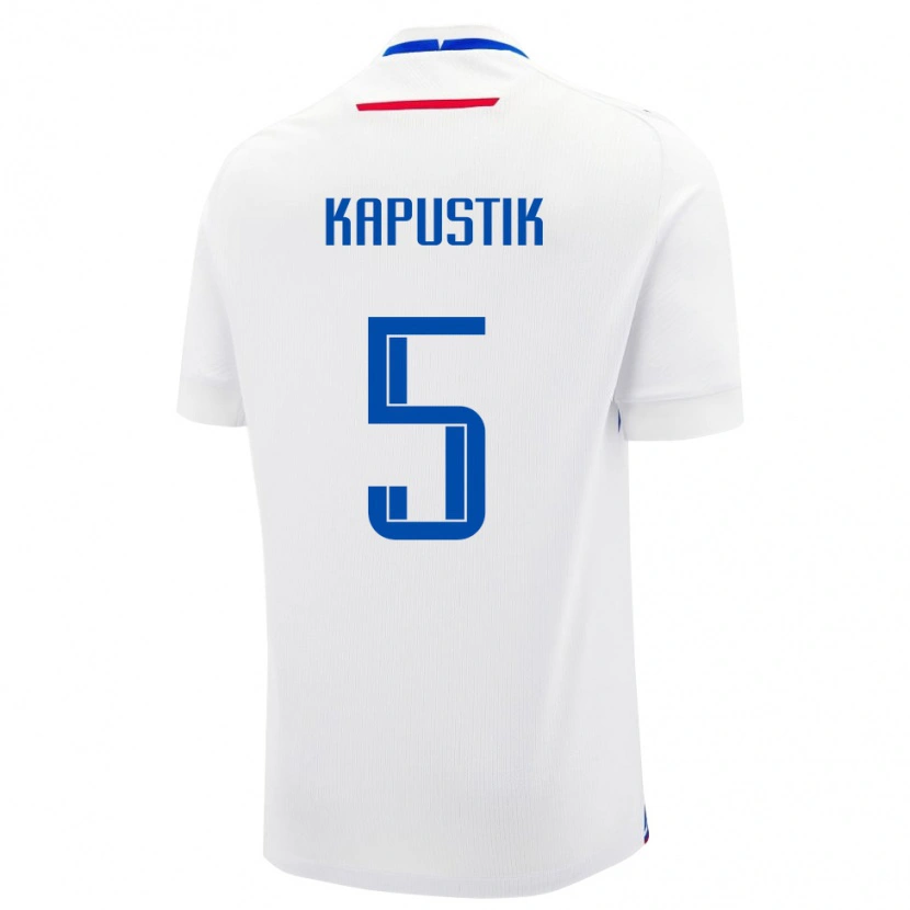 Danxen Herren Slowakei Killian Kapustik #5 Weiß Auswärtstrikot Trikot 24-26 T-Shirt
